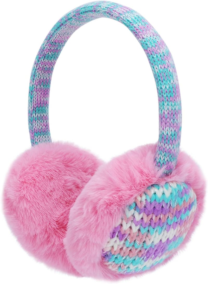 Ztl Kids Knit Earmuffs Winter Outdoor Plush Ear Warmers for Boys Girls 4-16 Years - Image 1